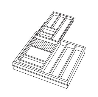 2 Tier Cutlery Combo Drawer